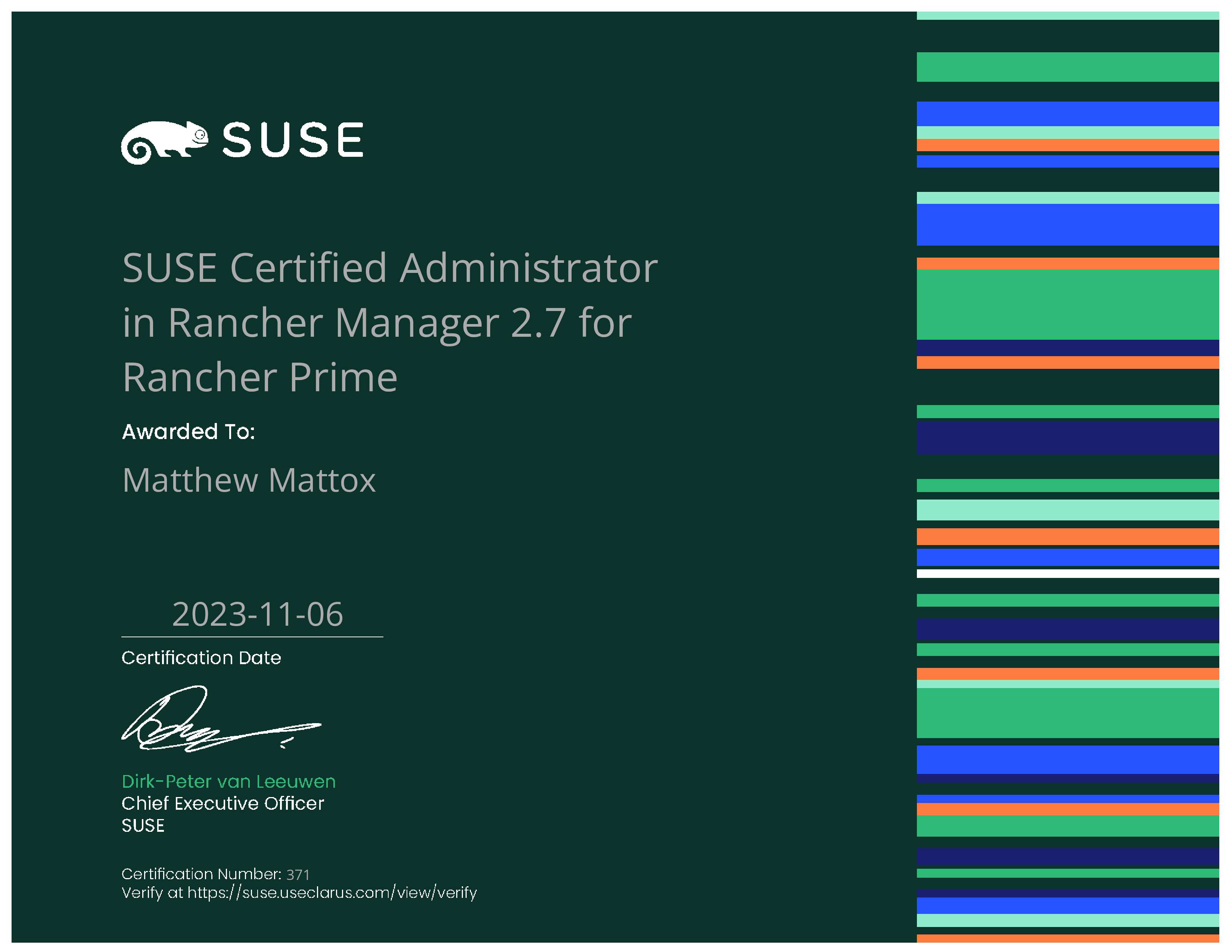 SUSE Certified Administrator in SUSE Rancher 2.7